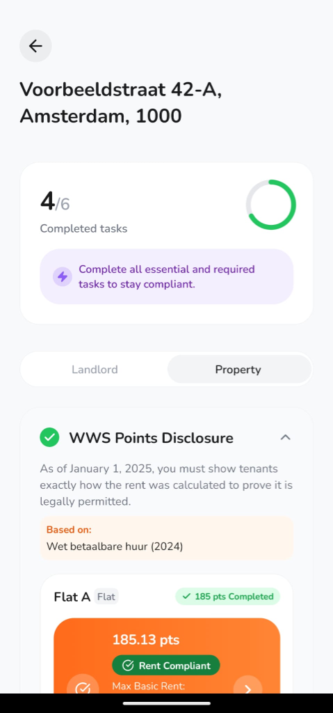 Legal Compliance App Screenshot (Light)