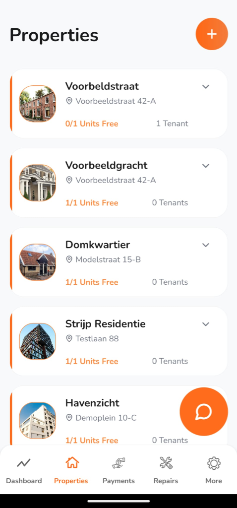 Verhurio Portfolio Overview Screen (Light)