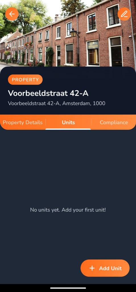 Property Insights App Screenshot (Dark)