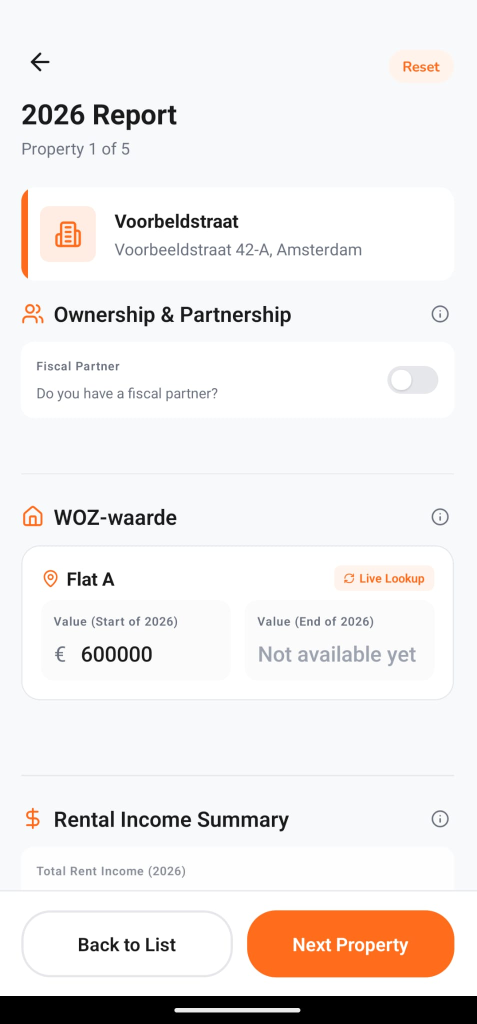 Verhurio Tax Assistant Property Details (Light)